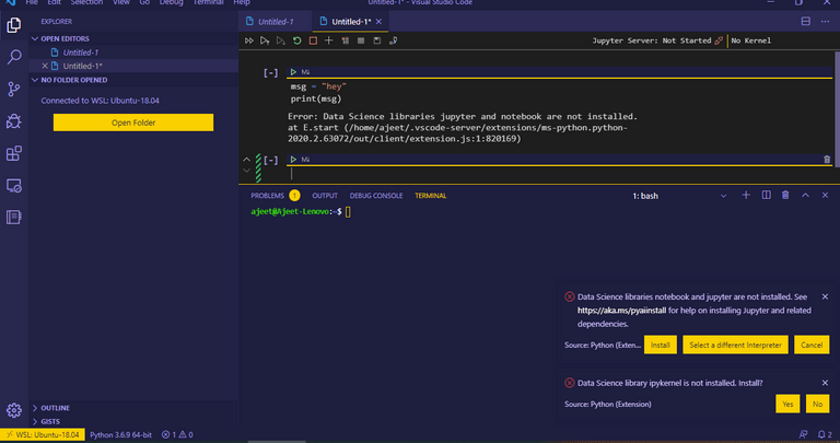 pip install ipython vs jupyter