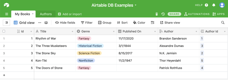 airtable app examples