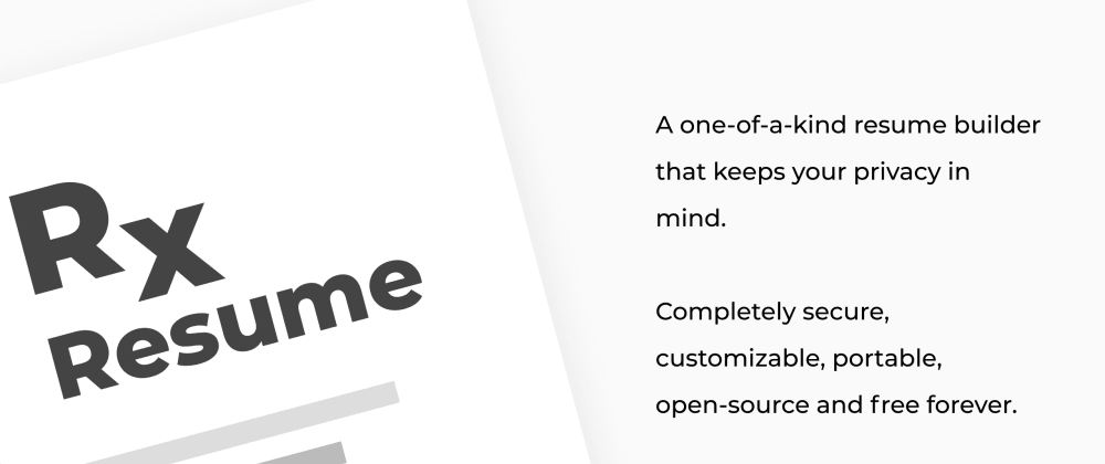 Ever Dreamed Of A Free And Open Source Resume Builder That