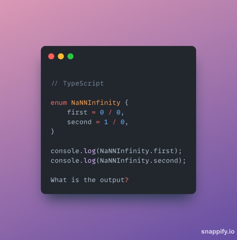 Typescript: What is the output? - DEV Community