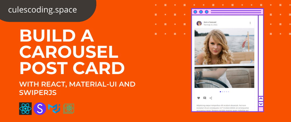 Cover Image for Build a carousel postcard like Instagram with Reactjs, Material-UI, and Swiperjs