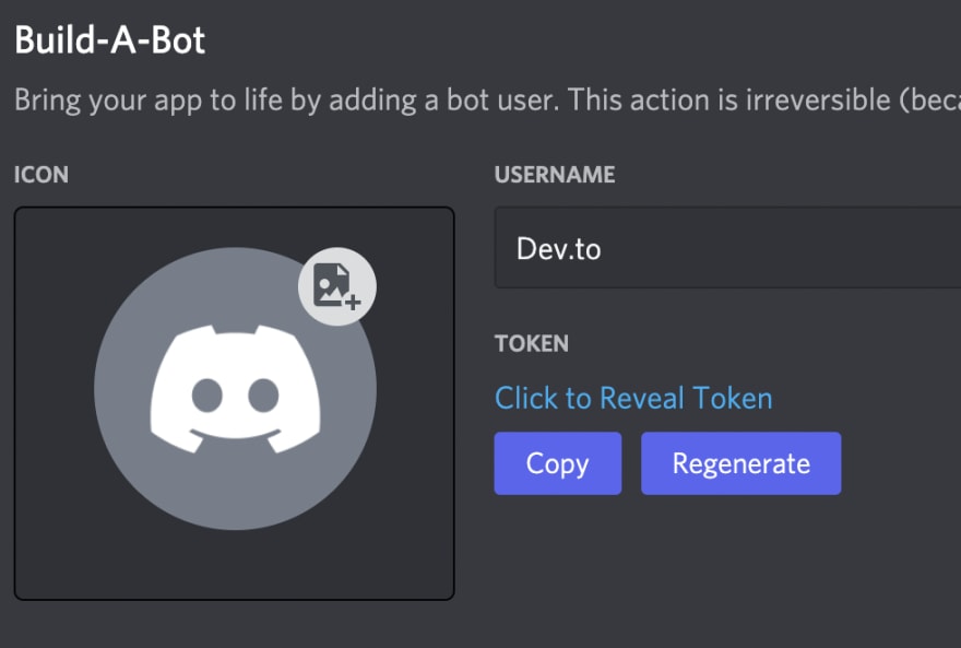 Discord bot token