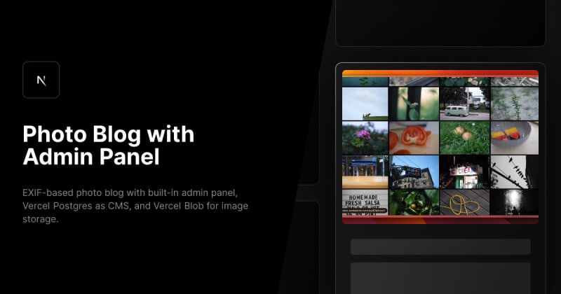 Photo Blog with Admin Panel