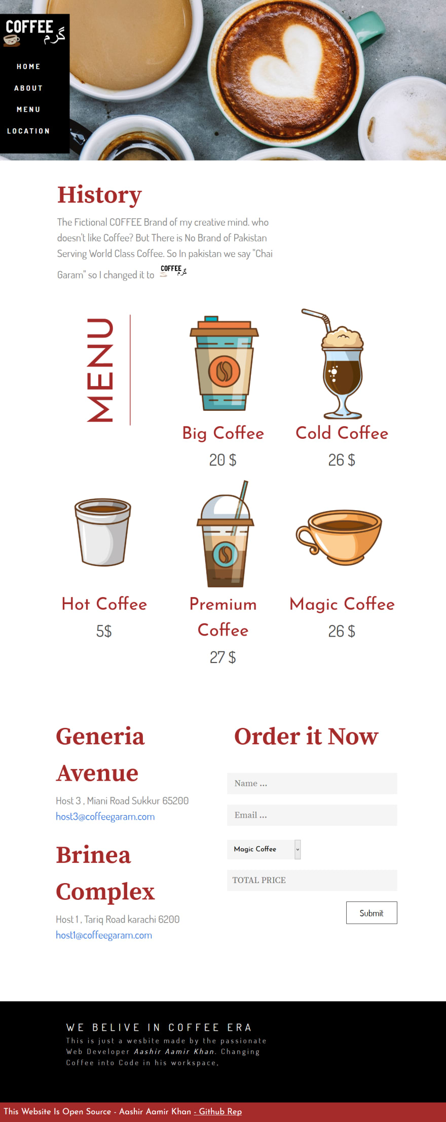 Completed Coffee Garam