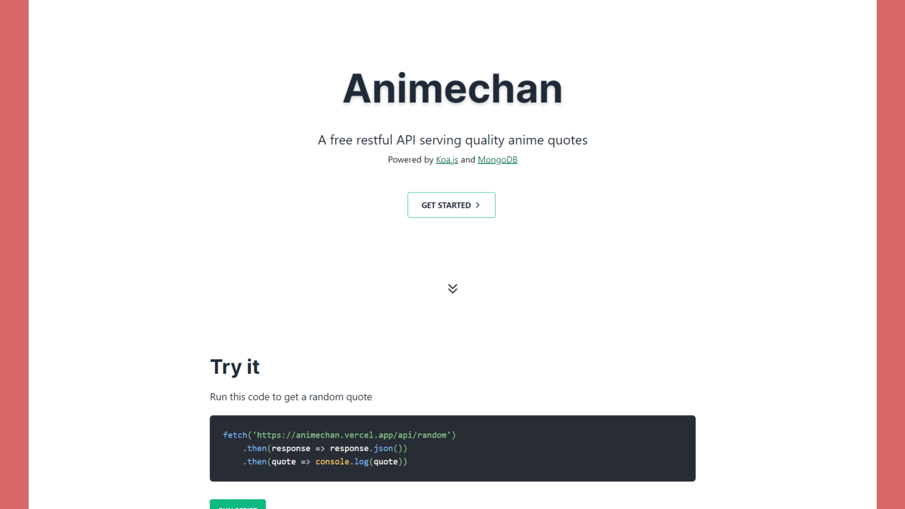 I built a simple anime quotes API with Nextjs and Koa  DEV Community