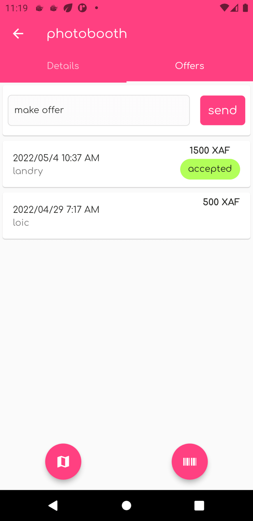 Offers list