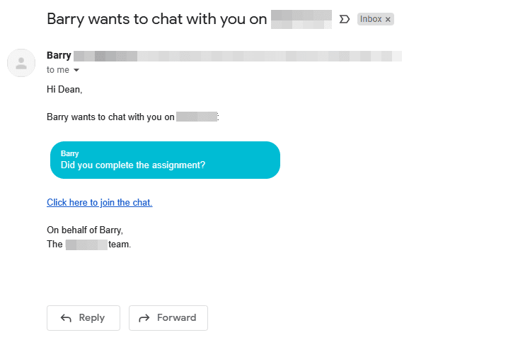 default email