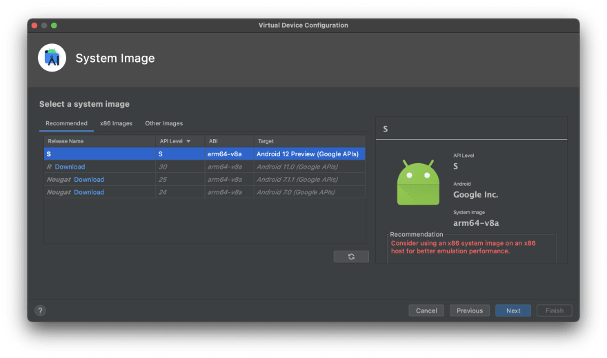 react native android studio mac