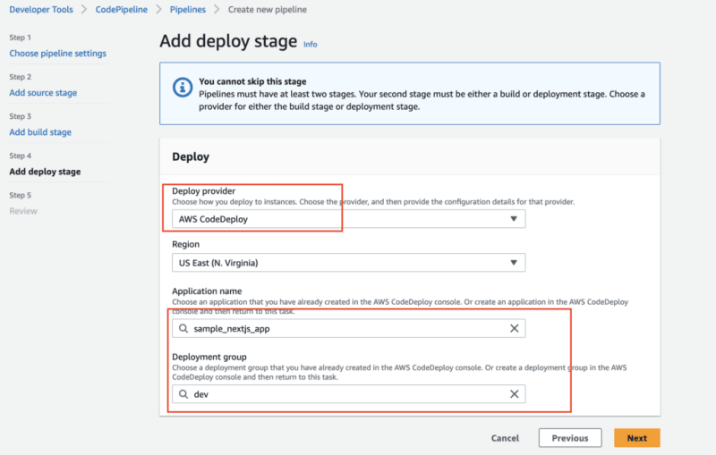 CodePipleine — Adding Deployment stage