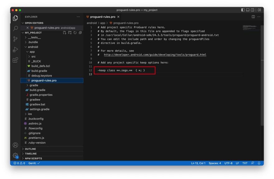Proguard rules config