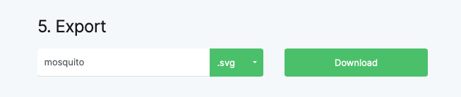 Exportar a SVG en la interface de raw graphs