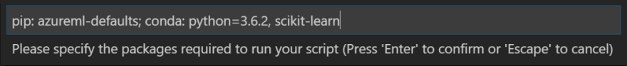 Área de trabajo de Azure ML en VS Code