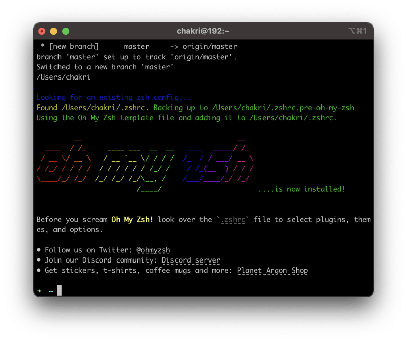 install ohmyzsh
