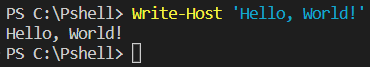 Powershell Hello World from Carbon.now.sh