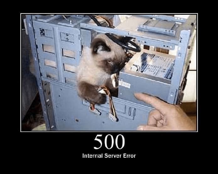 500 internal server error