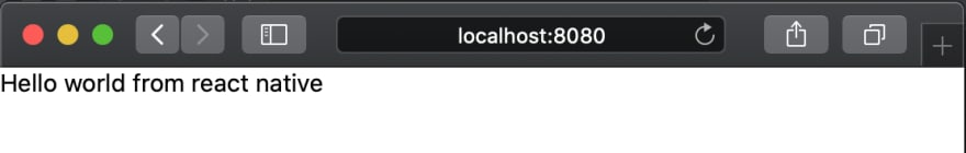 react native hello world