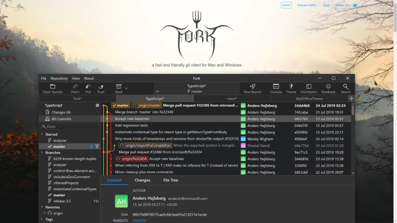 Fork git gui client