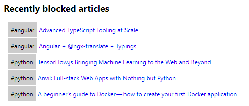 image of blocked article list