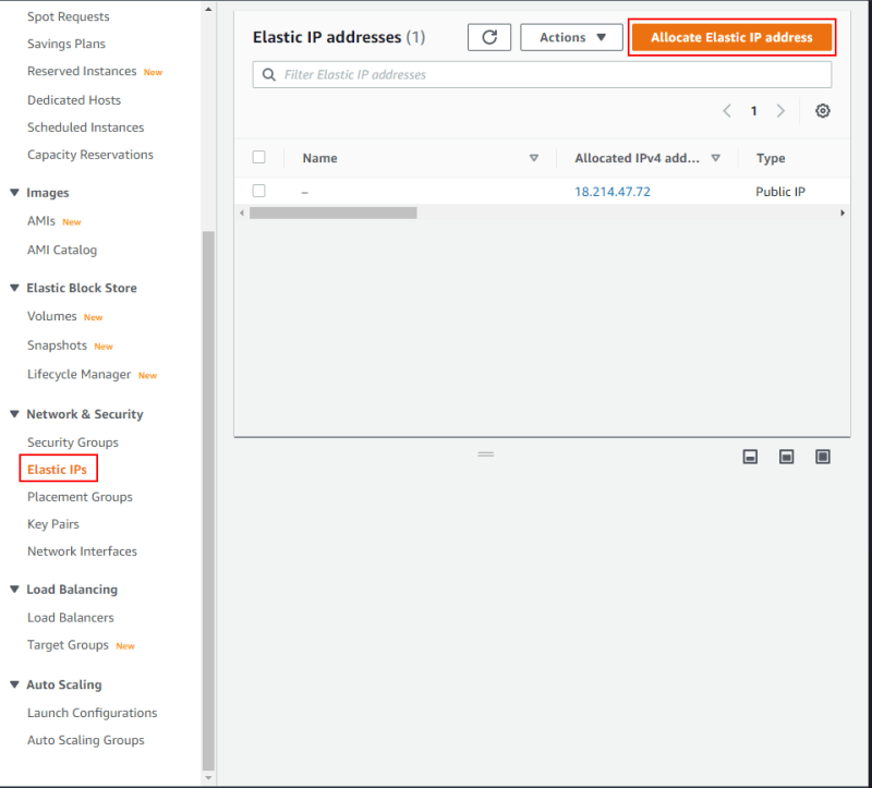 AWS Elastic IP Address