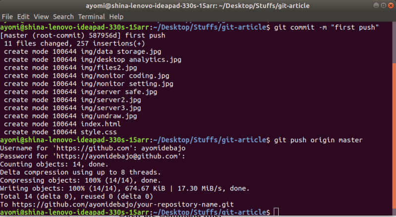 git push