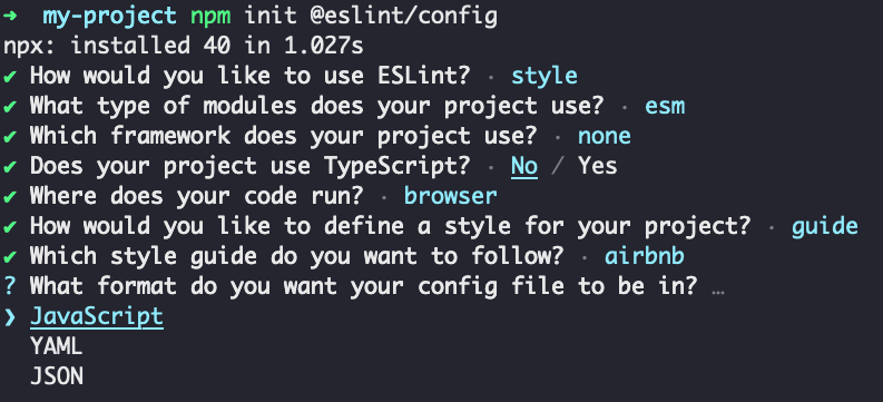 ESLint Format JavaScript