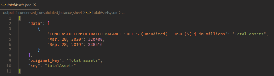 convert json to xlsx