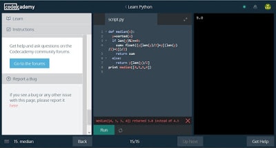 free interactive course to learn Python online