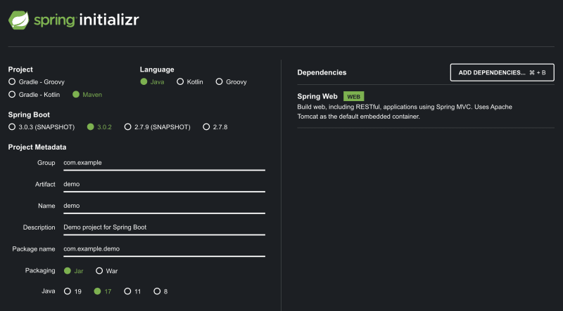 Spring boot hotsell example app