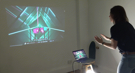 Playing Beat Saber in the browser with body movements using