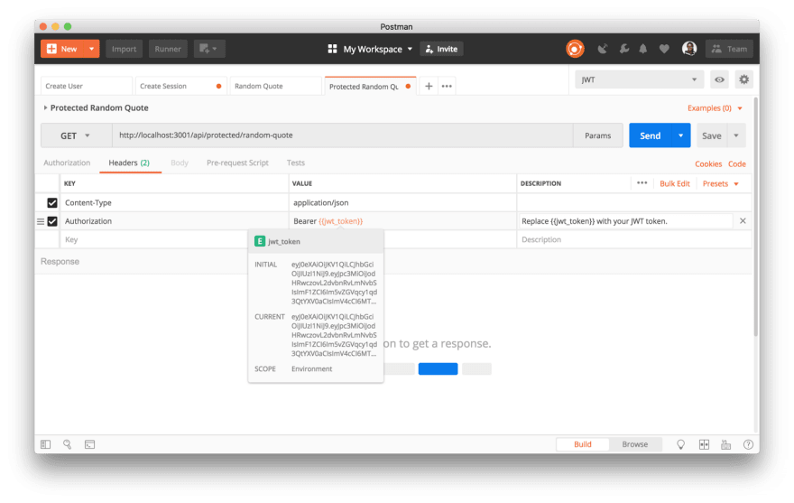 Set Bearer Token in Postman