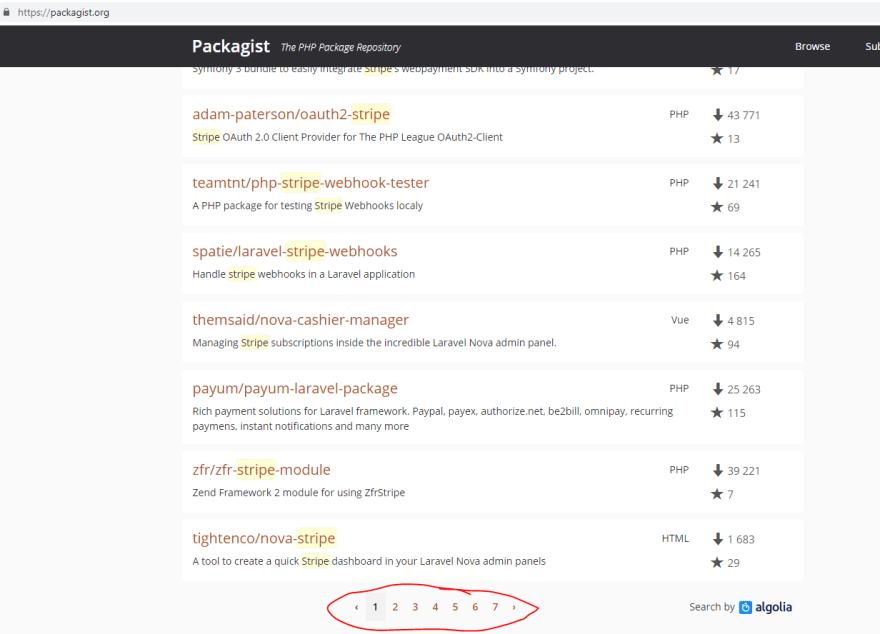 PHP Stripe packages
