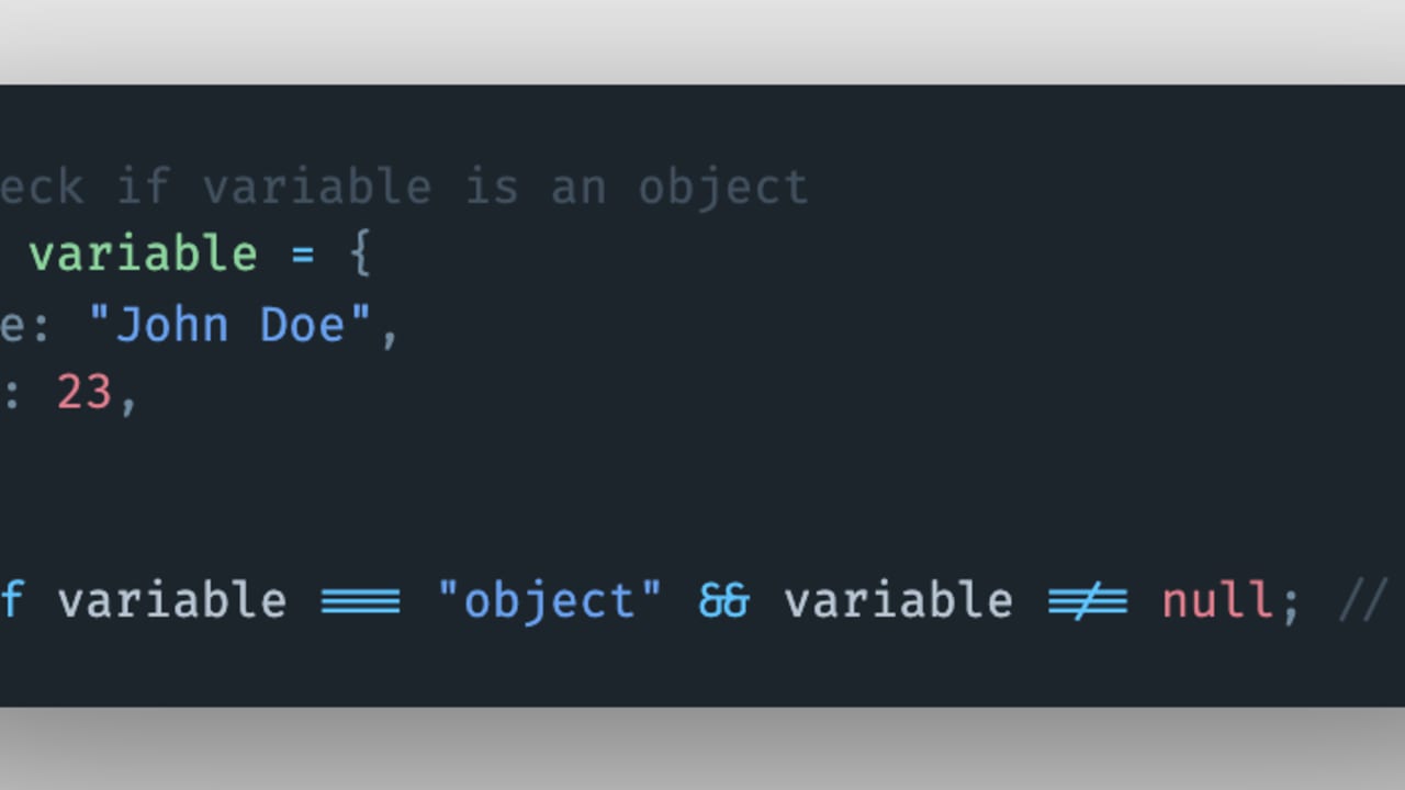 How to check if a variable is of type object in JavaScript? - DEV Community