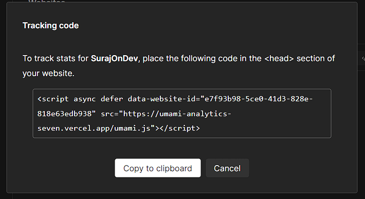 Tracking Code