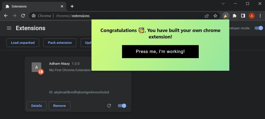 Working extension