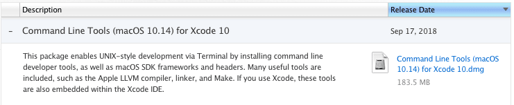 downloading command line tools for xcode