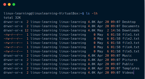ls command human readable