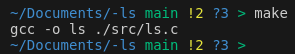 Output of make