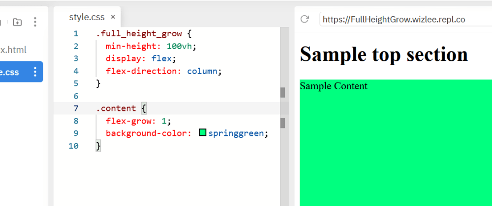 Project0 #2 - Grow to Full Height Using Flexbox