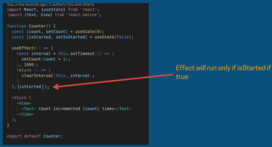 React Native Hooks , How To Use useState and useEffect Example - DEV ...