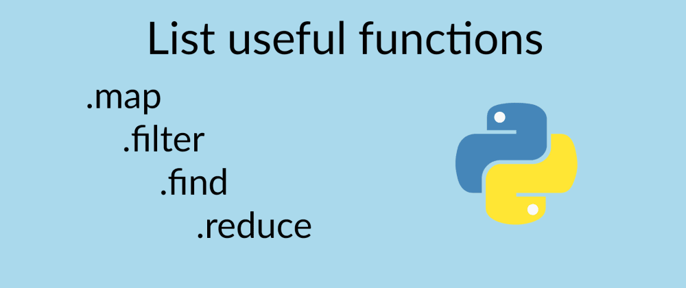 Python useful list functions: map, filter, find and reduce