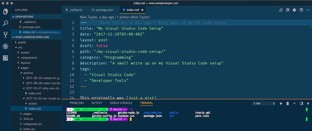 Cover image for My Visual Studio Code Setup