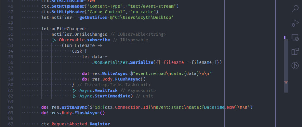 Server Sent Events with Saturn and F#