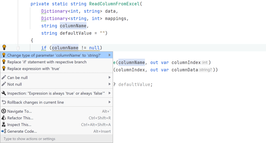 Change type of parameter to nullable