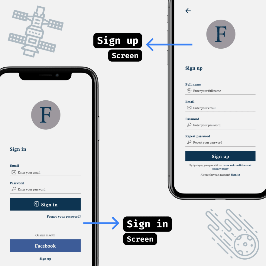 Formal Barber booking app - Sign in and Sign up screens