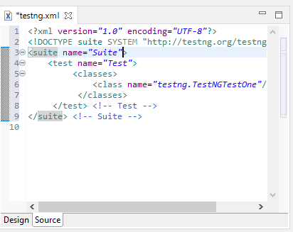 TestNG XML file