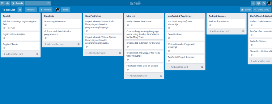 search trello templates for young women