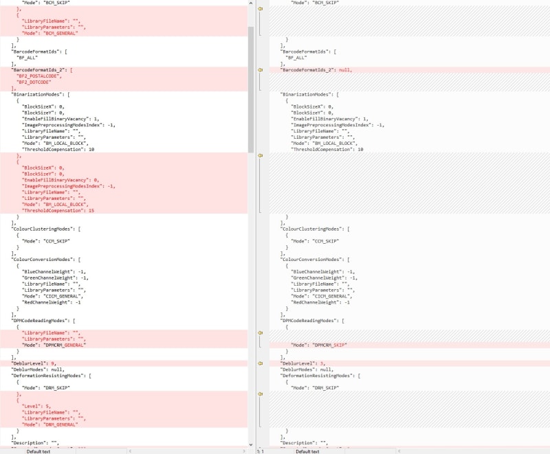 QR code parameter settings