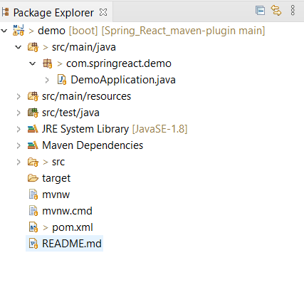 React js shop java backend example