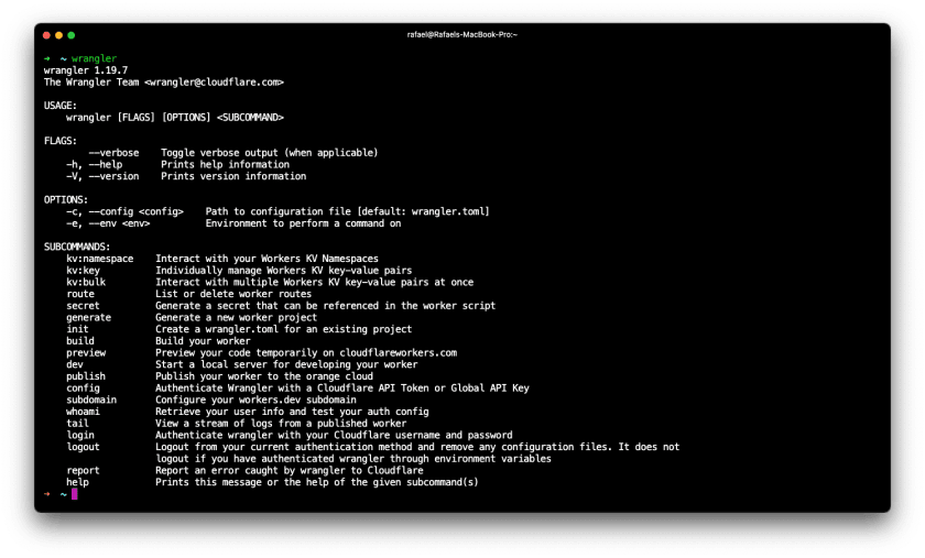 Cloudflare Wrangler CLI