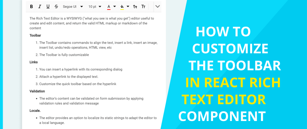 Creating a Rich Text Editor Using the HTML Component